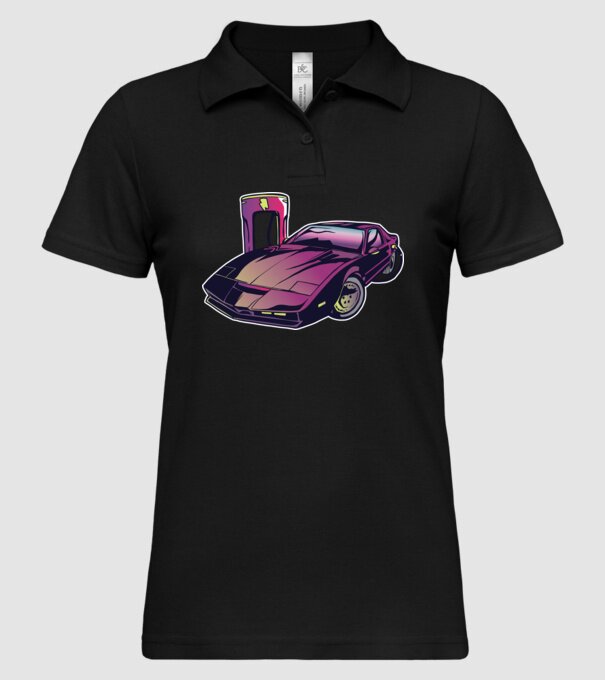 Kitt pe încărcător electric tricou amuzant model negru pe tricou