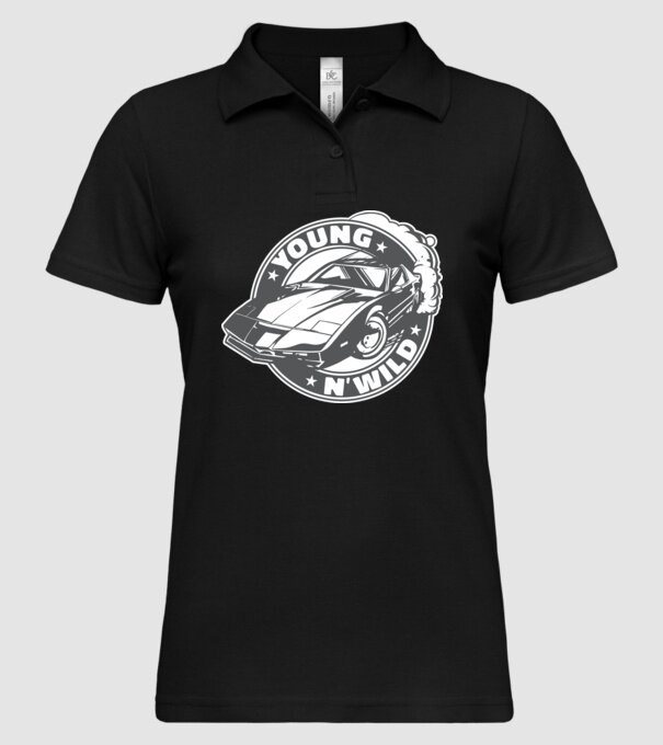 Knight Rider - Young and wild model negru pe tricou
