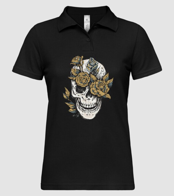 Craniu model negru pe tricou