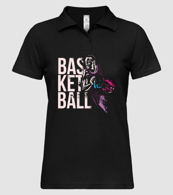 Baschet Silueta model negru pe tricou