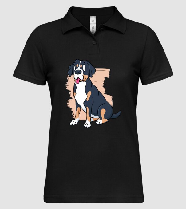 Câine model negru pe tricou