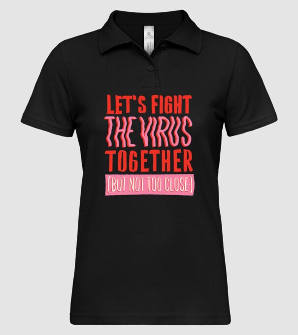Să luptăm împreună împotriva Coronavirusului model negru pe tricou