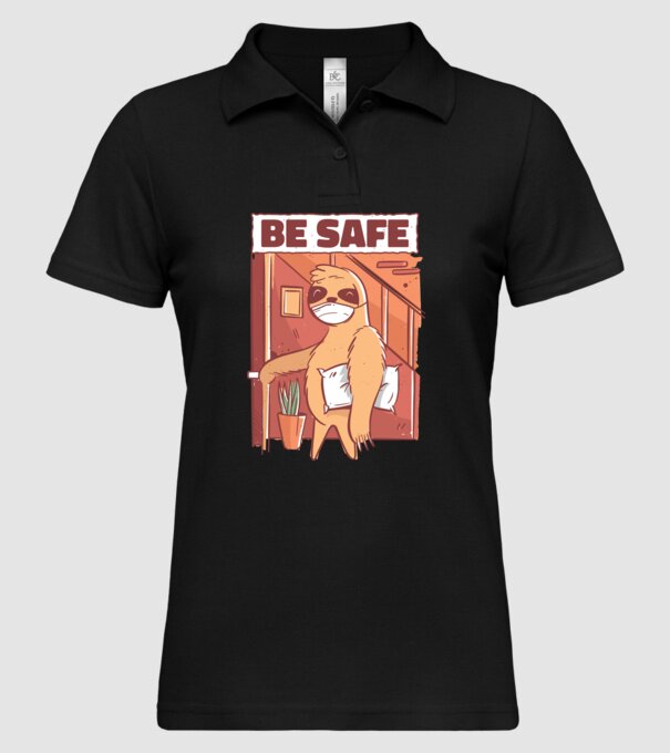 Leneș Be Safe model negru pe tricou