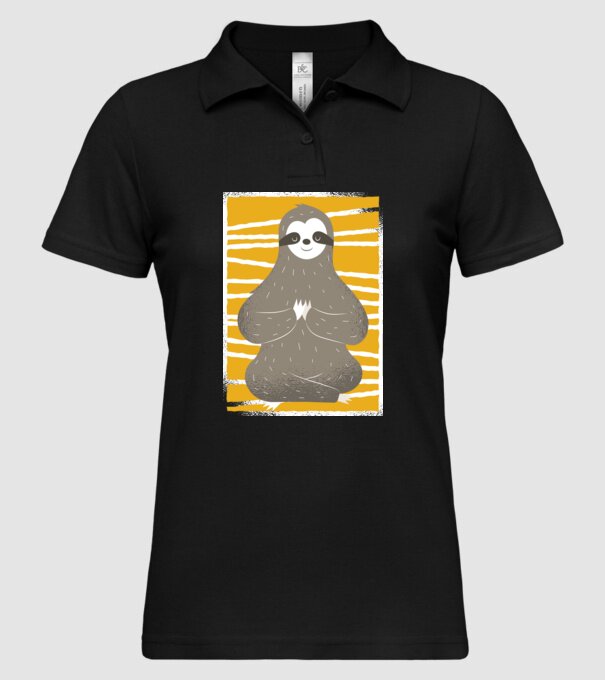 Yoga Leneș model negru pe tricou