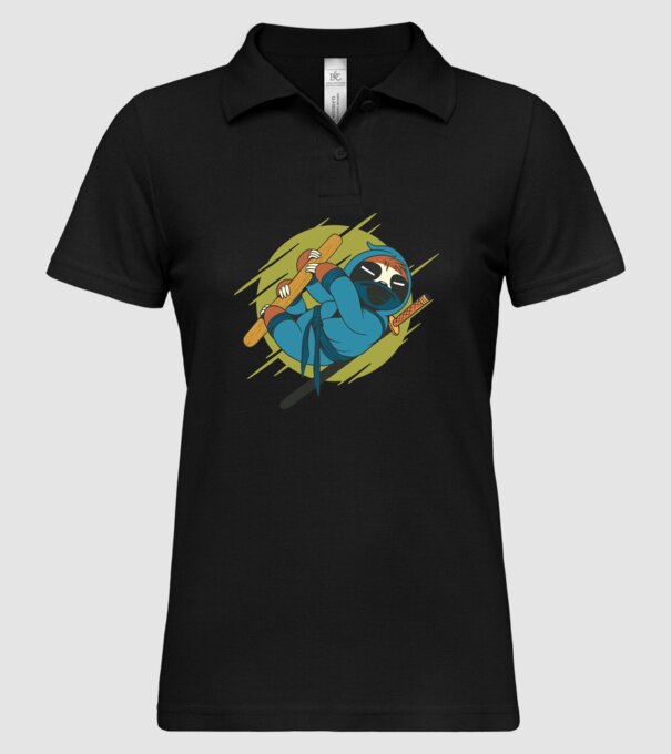 Ninja Leneș model negru pe tricou