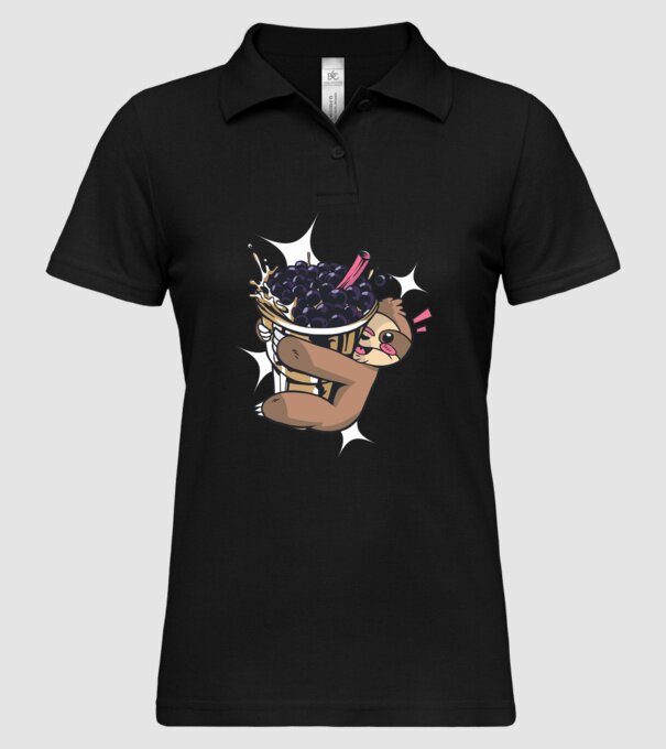 Leneșului îi place ceaiul bubble model negru pe tricou