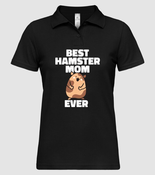 Cea mai bună mamă Hamster model negru pe tricou