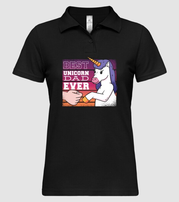 Cel mai bun Tată Unicorn model negru pe tricou