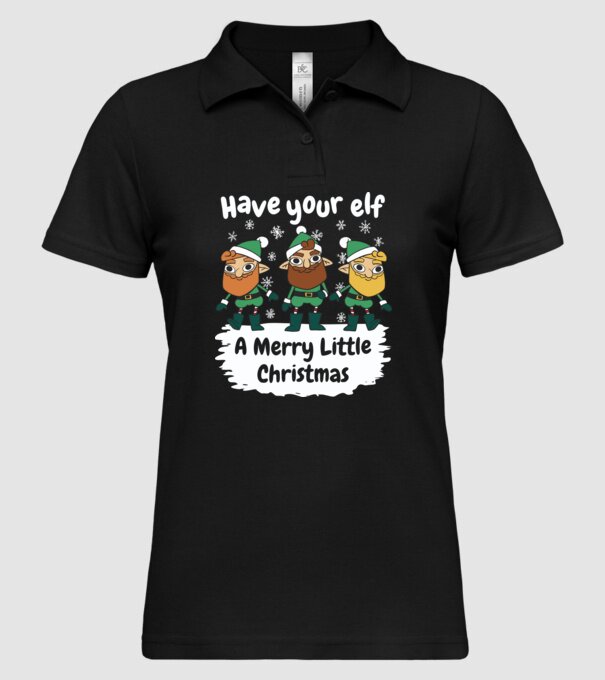 Să ai un Crăciun fericit de Elf model negru pe tricou