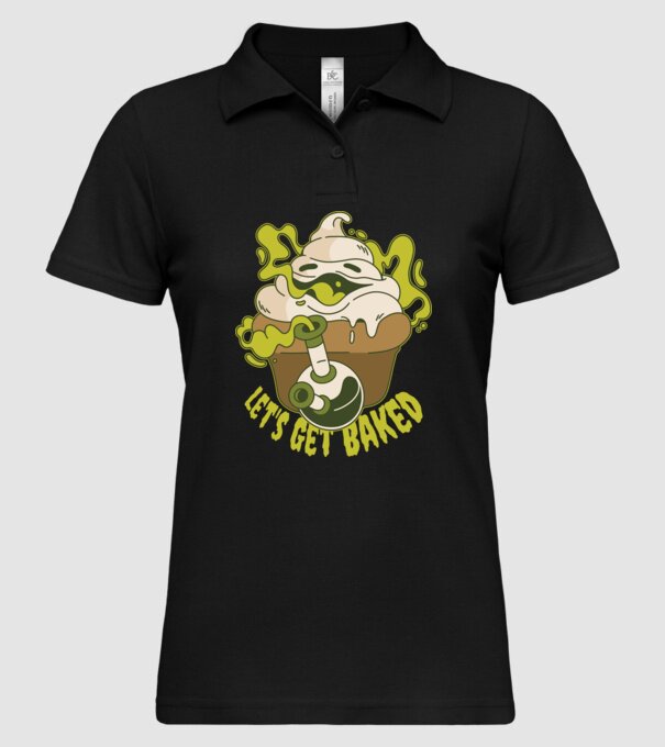 'Let''s Get Baked' model negru pe tricou