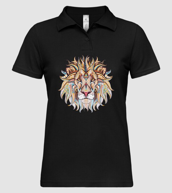 lion octopus model negru pe tricou