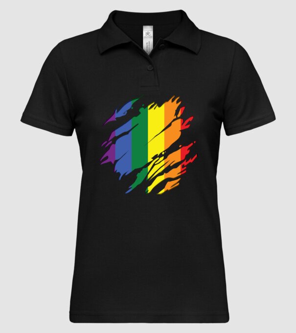 Steag LGBTQ model negru pe tricou