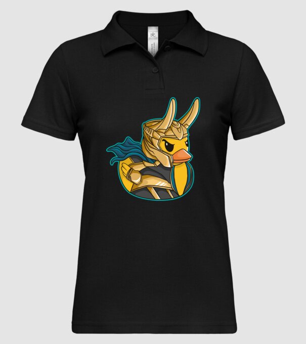 Rață Loki model negru pe tricou