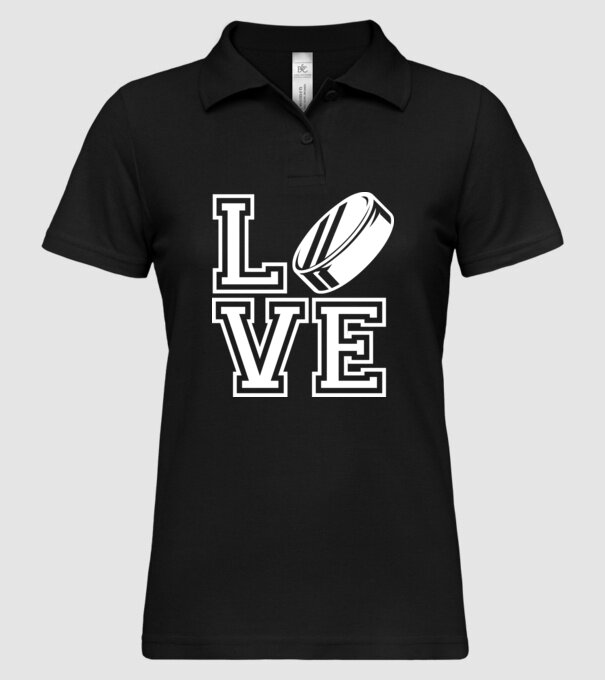 Love hochei model negru pe tricou