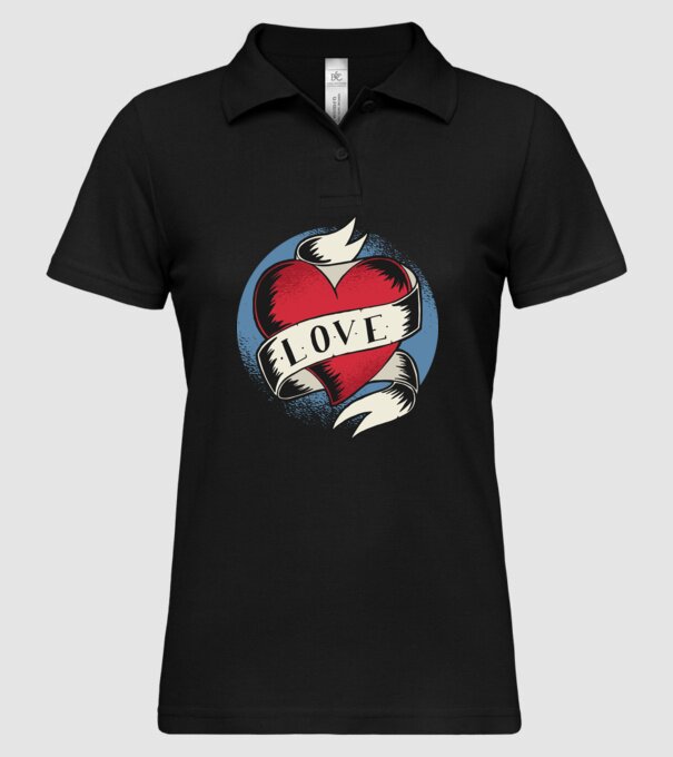 'Love Tatuaj pentru Valentine''s Day' model negru pe tricou