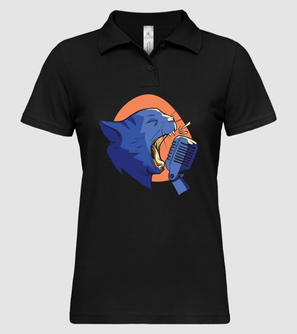 Urlet de Pisică model negru pe tricou