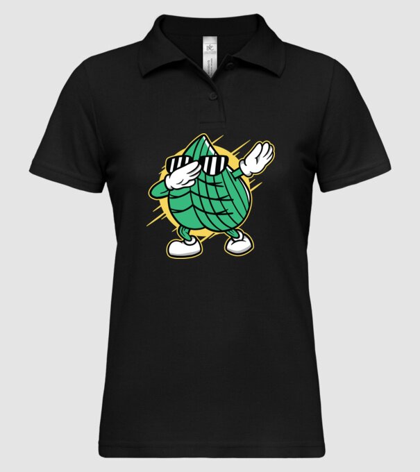 Frunză DAB cărți de joc maghiare model negru pe tricou