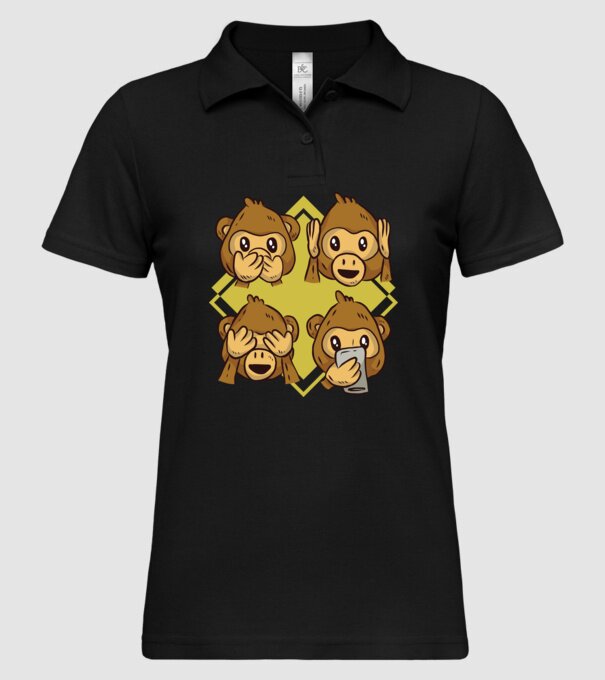 Icoane maimuță model negru pe tricou