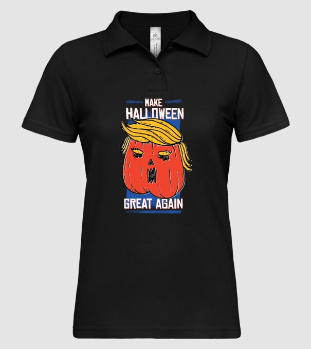 Make Halloween Great Again Trump model negru pe tricou