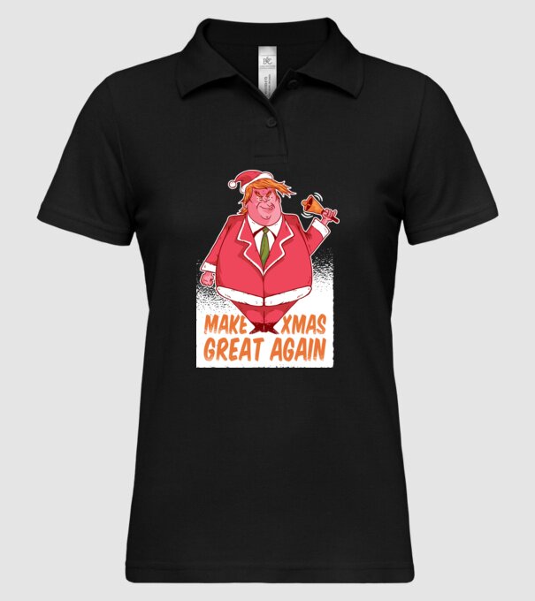 Make Xmas Great again Trump tricou amuzant Crăciun model negru pe tricou