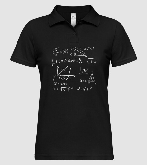 Formule matematice model negru pe tricou