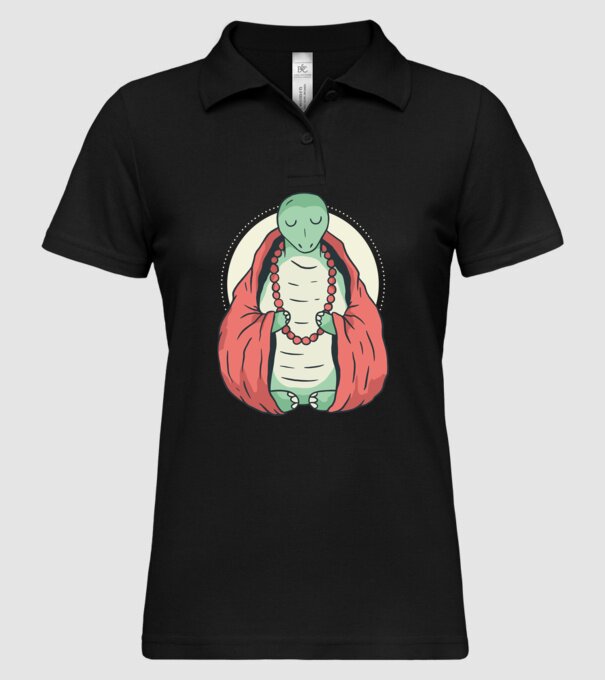 Broasca țestoasă care meditează model negru pe tricou