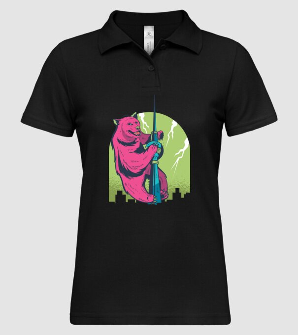 Turn Urs model negru pe tricou