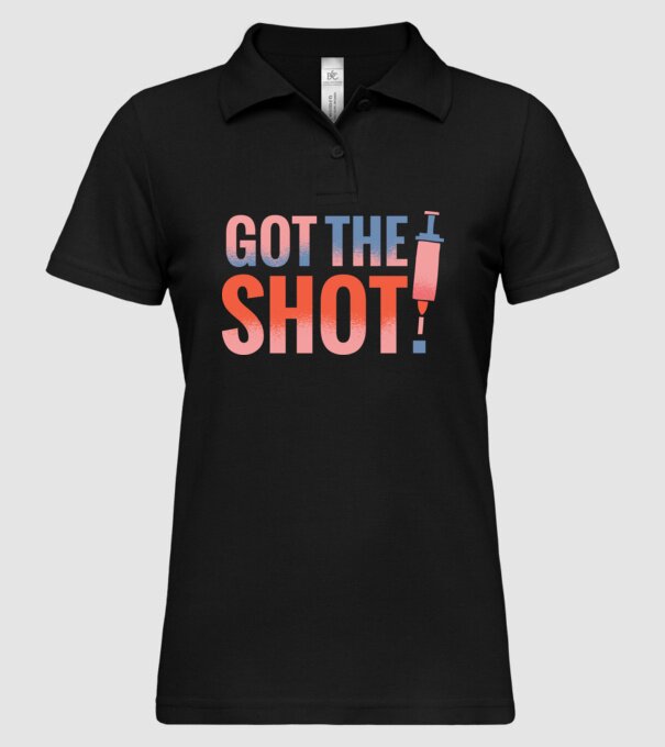 Am fost vaccinat model negru pe tricou