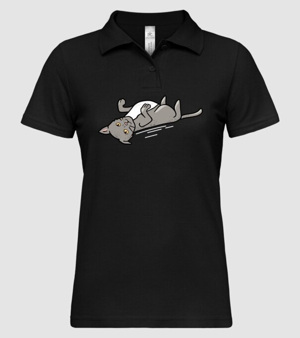 Pisică Cool model negru pe tricou
