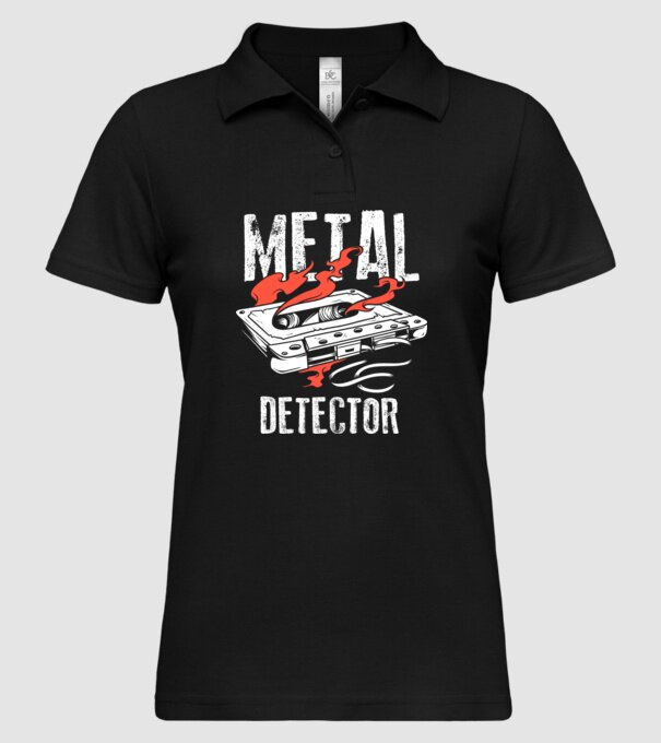 Detector de metale Casetă model negru pe tricou