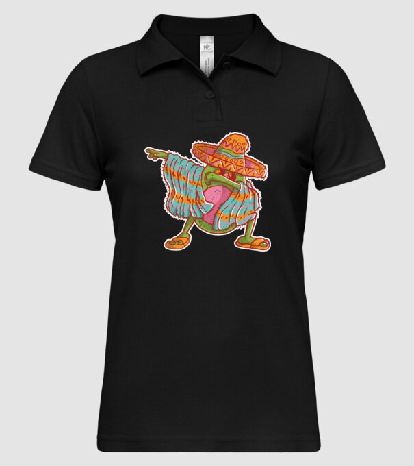 Avocado mexican DAB model negru pe tricou