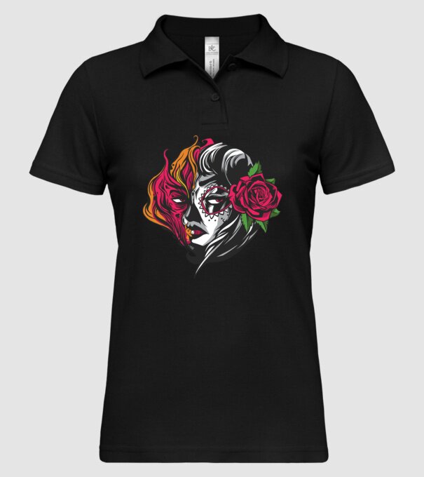 Fată Mexicană Demon model negru pe tricou