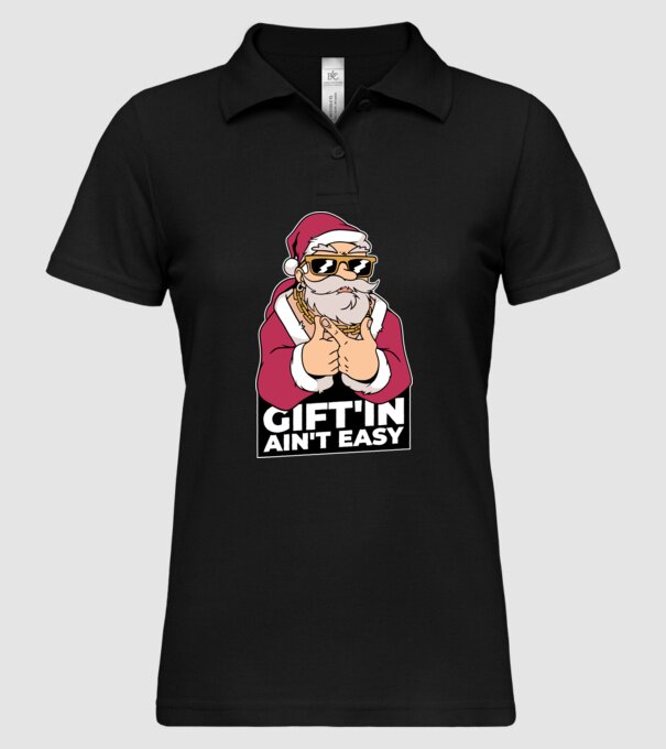 Moș Crăciun Gangster - tricou amuzant Crăciun model negru pe tricou