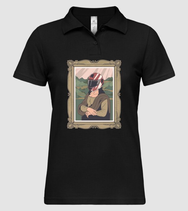 Mona Lisa Concurent model negru pe tricou