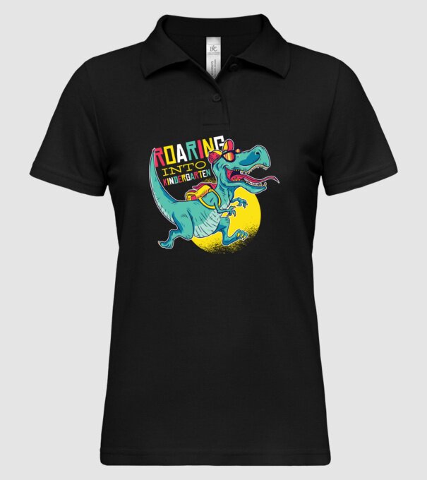De acum încolo, voi urla în grădiniță cu Dinozaur model negru pe tricou