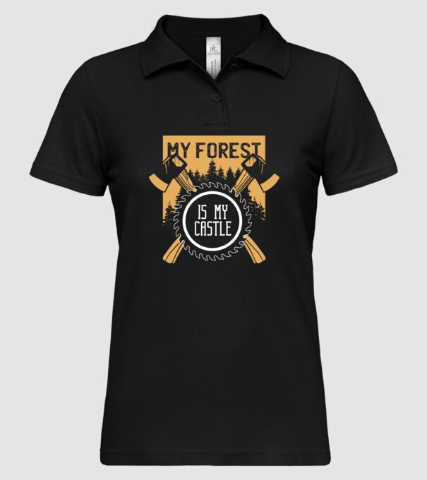 My Forest is my Castle - Pădurea mea este castelul meu model negru pe tricou
