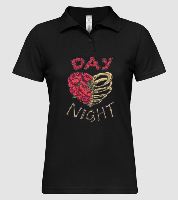 Zi vs. noapte model negru pe tricou