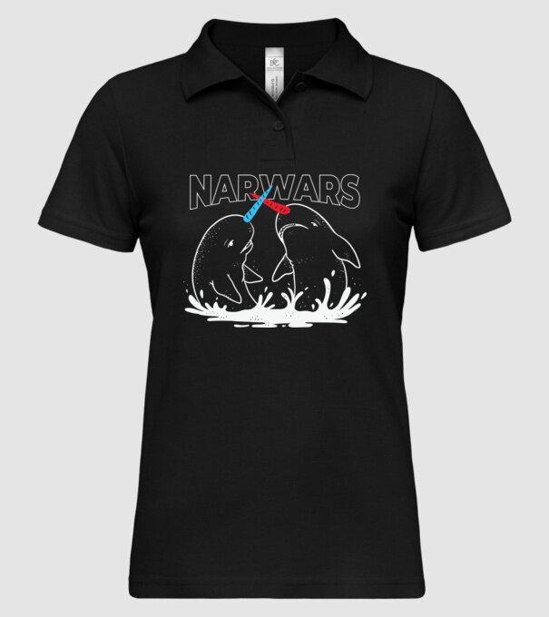 Narwars model negru pe tricou