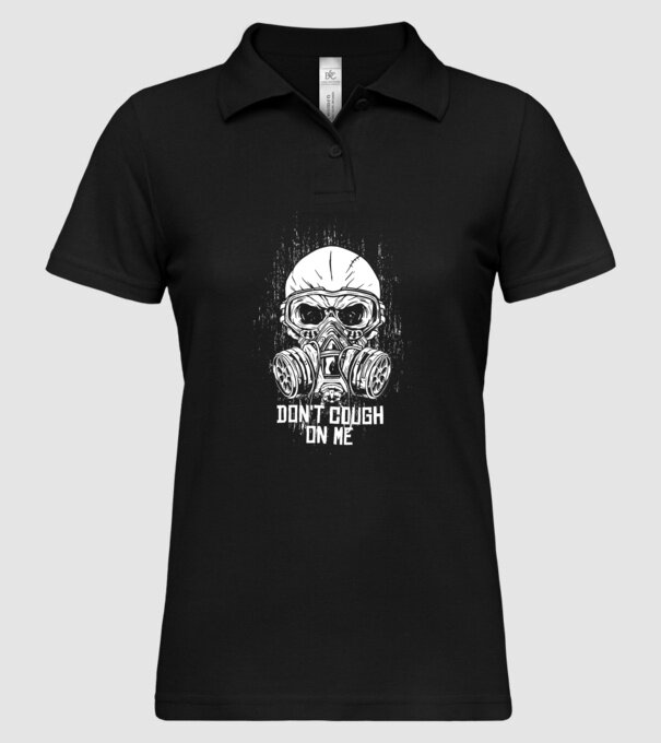 Nu tuși pe mine mască de gaze model negru pe tricou