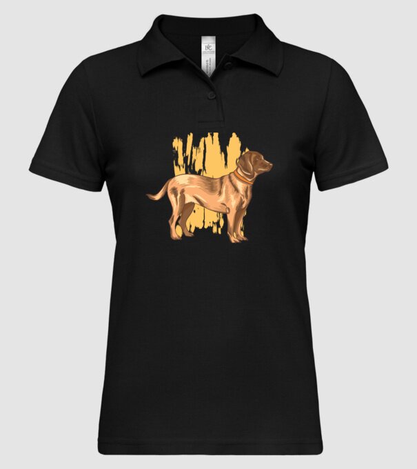 Câine de vânătoare german model negru pe tricou