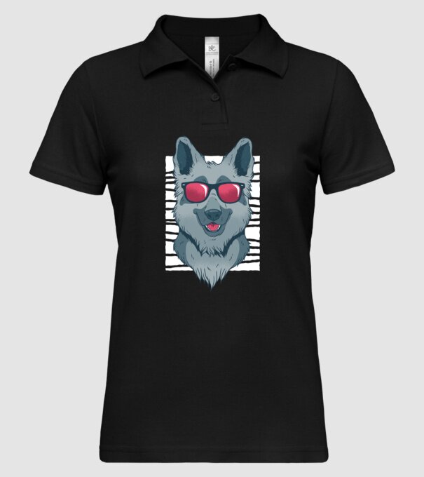 Cap Ciobănesc german model negru pe tricou