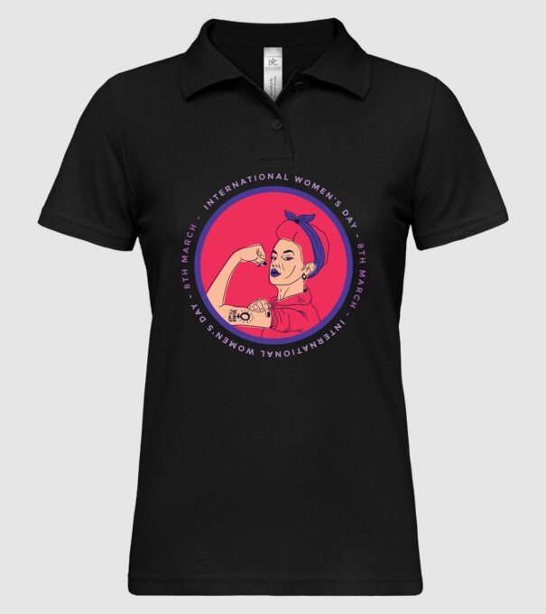 Ziua Internațională a Femeii 8 martie model negru pe tricou