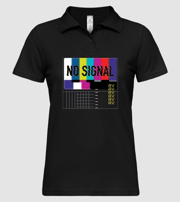No Signal TV Eroare de transmisie model negru pe tricou