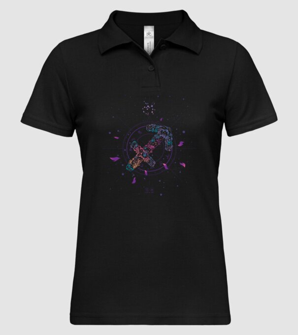 Saggitarius Zodiac model negru pe tricou