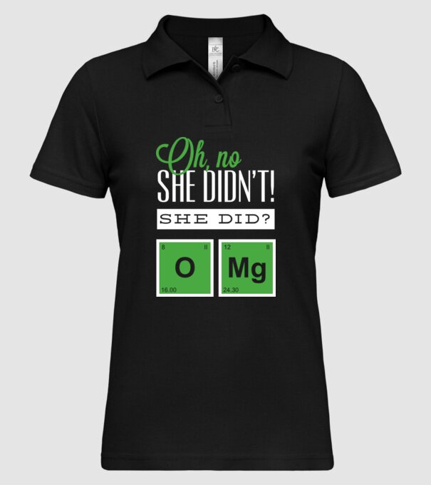 'Oh no she didn''t did she' model negru pe tricou