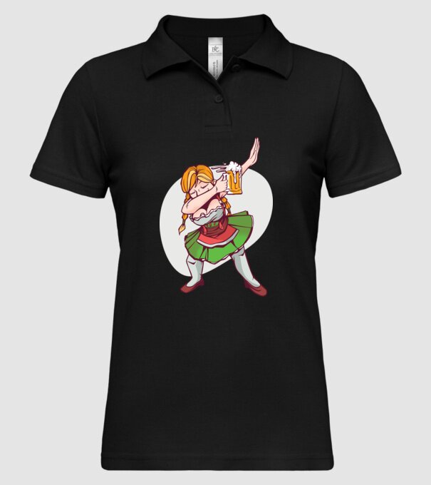 Oktoberfest DAB Fată cu ulcior model negru pe tricou