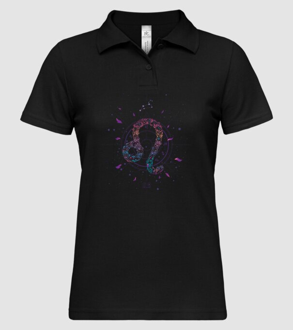 Leo Zodiac model negru pe tricou
