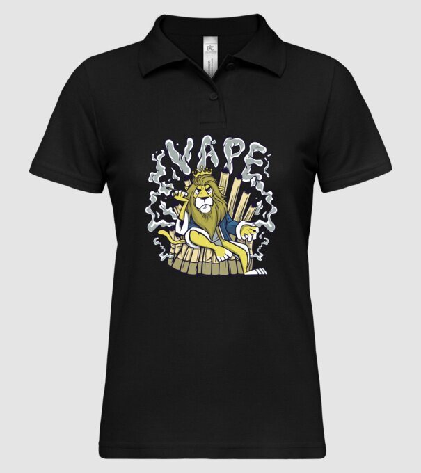 Leu cu țigară electrică model negru pe tricou