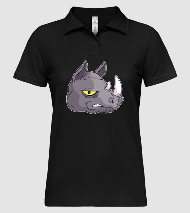 Cap de rinocer model negru pe tricou
