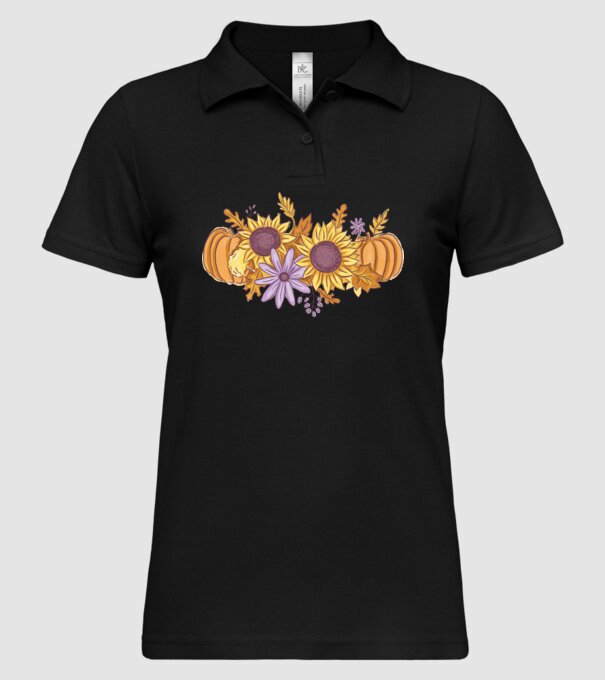 Scena de toamnă Halloween model negru pe tricou